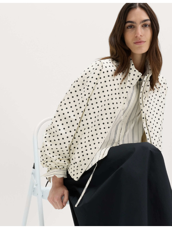 Marks & Spencer Bunda typu bomber s vysokým podílem bavlny a stojáčkem Marks & Spencer smetanová