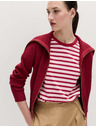 Marks & Spencer Proužkované tričko z čisté bavlny, každodenní střih Marks & Spencer červená