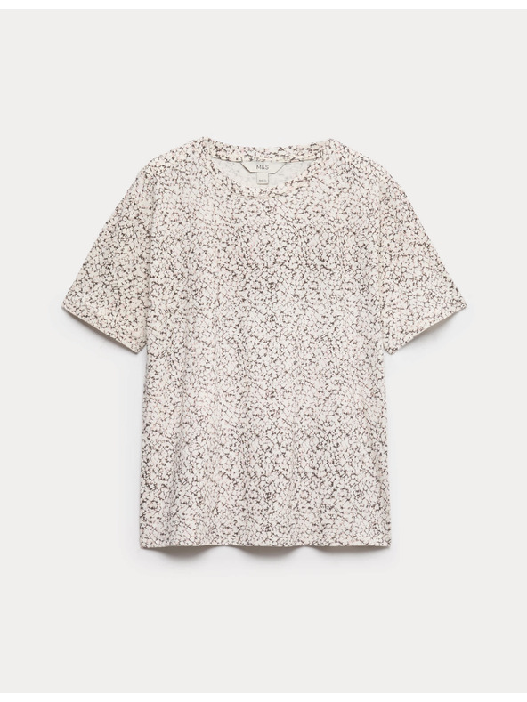 Marks & Spencer Tričko s potiskem, ze směsi bavlny a modalu Marks & Spencer bílá