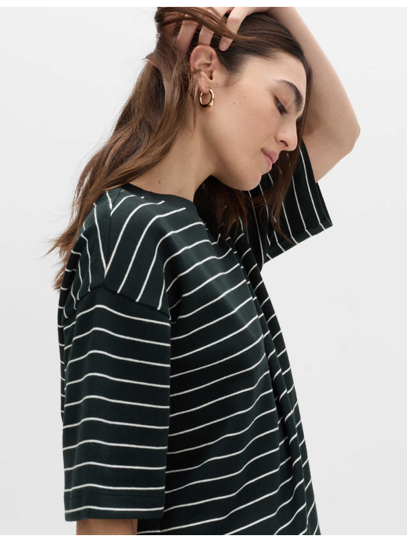 Marks & Spencer Top čtvercového střihu z čisté bavlny s vysokou gramáží Marks & Spencer černá