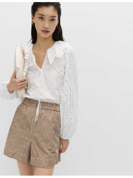 Marks & Spencer Šortky s vysokým pasem z vichy kára Marks & Spencer hnědá