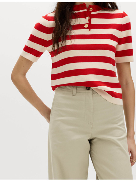 Marks & Spencer Chino kalhoty se širokými nohavicemi a záložkami, s vysokým podílem bavlny Marks & Spencer zelená