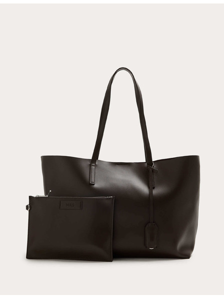 Marks & Spencer Nákupní taška z umělé kůže Marks & Spencer hnědá