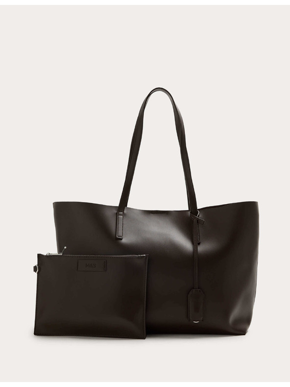 Marks & Spencer Nákupní taška z umělé kůže Marks & Spencer hnědá