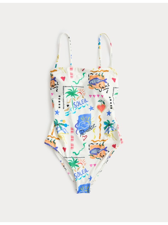 Marks & Spencer Plavky typu bandeau s potiskem Marks & Spencer vícebarevná