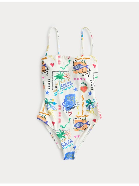 Marks & Spencer Plavky typu bandeau s potiskem Marks & Spencer vícebarevná