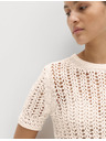 Marks & Spencer Pletený top s texturou a vysokým podílem bavlny Marks & Spencer smetanová