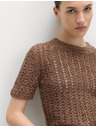 Marks & Spencer Pletený top s texturou a vysokým podílem bavlny Marks & Spencer hnědá