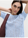 Marks & Spencer Pletený top s texturou a vysokým podílem bavlny Marks & Spencer modrá