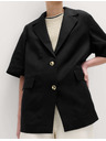 Marks & Spencer Sako s krátkým rukávem a vysokým podílem lyocelu a lnem Marks & Spencer černá