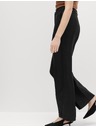 Marks & Spencer Volné kalhoty rovného střihu ze směsi lnu Marks & Spencer černá