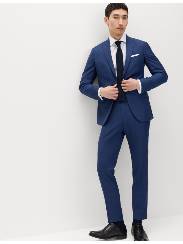 Marks & Spencer Oblekové kalhoty, přiléhavý střih Marks & Spencer námořnická modrá
