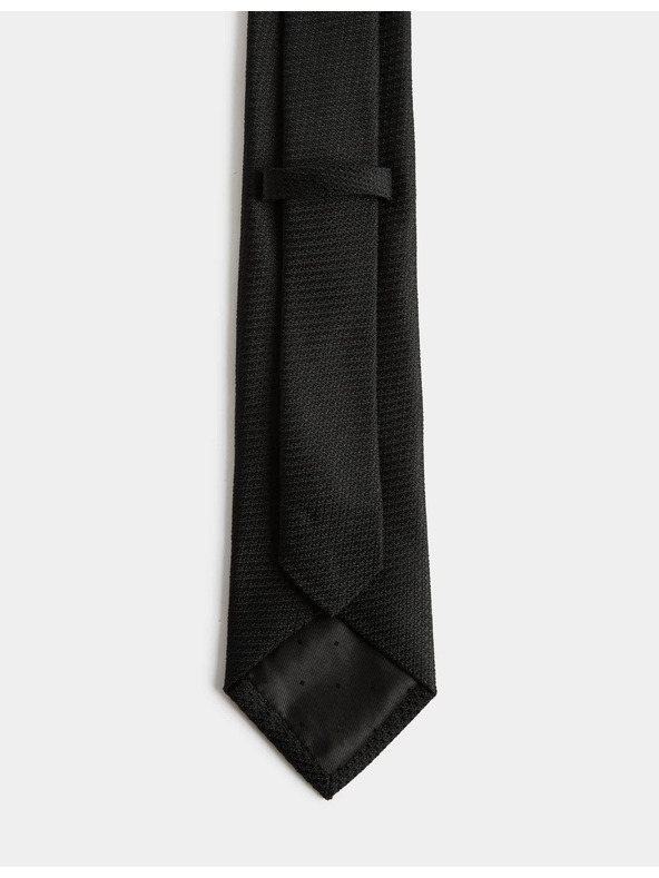 Marks & Spencer Kravata ze 100% hedvábí s texturou Marks & Spencer černá