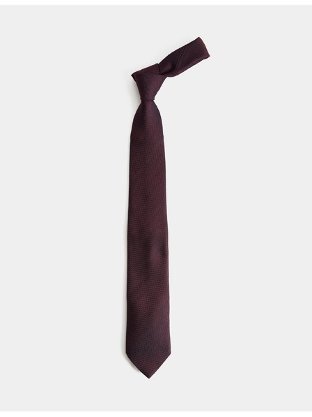 Marks & Spencer Kravata ze 100% hedvábí s texturou Marks & Spencer červená