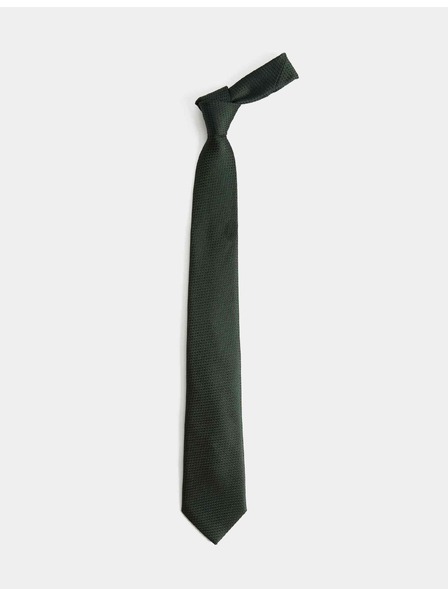 Marks & Spencer Kravata ze 100% hedvábí s texturou Marks & Spencer zelená