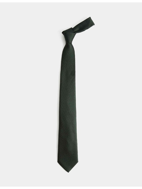 Marks & Spencer Kravata ze 100% hedvábí s texturou Marks & Spencer zelená