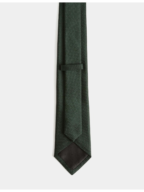 Marks & Spencer Kravata ze 100% hedvábí s texturou Marks & Spencer zelená