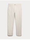 Marks & Spencer Chino kalhoty ze směsi lnu, normální střih Marks & Spencer béžová