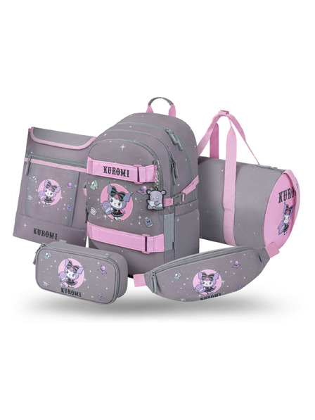 BAAGL  BAAGL SET 5 Skate Kuromi Grey: batoh, penál, sportovní taška, ledvinka, obal na notebook GRS