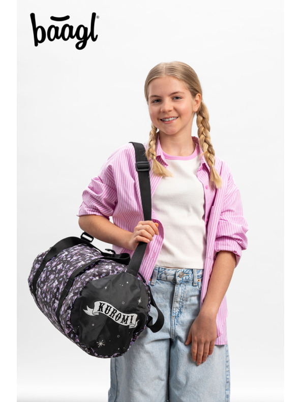 BAAGL  BAAGL Skládací sportovní taška Hoop Kuromi Black GRS