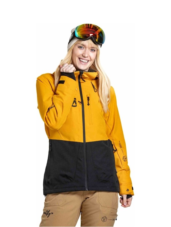 Meatfly Meatfly dámská SNB & SKI bunda Gaia Sunflower / Black