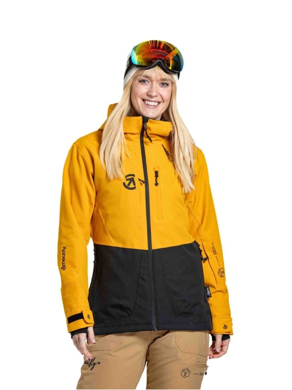 Meatfly Meatfly dámská SNB & SKI bunda Gaia Sunflower / Black