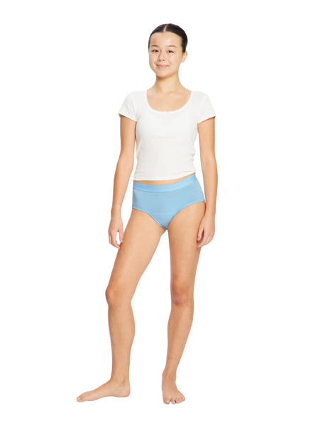 Modibodi Dívčí menstruační kalhotky Modibodi Teen Hipster Boyleg Moderate Berry Blue Sorbet