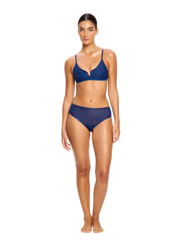 Modibodi Menstruační kalhotky Modibodi lntimates V Day Hi Waist Brief Moderate Navy Chilli