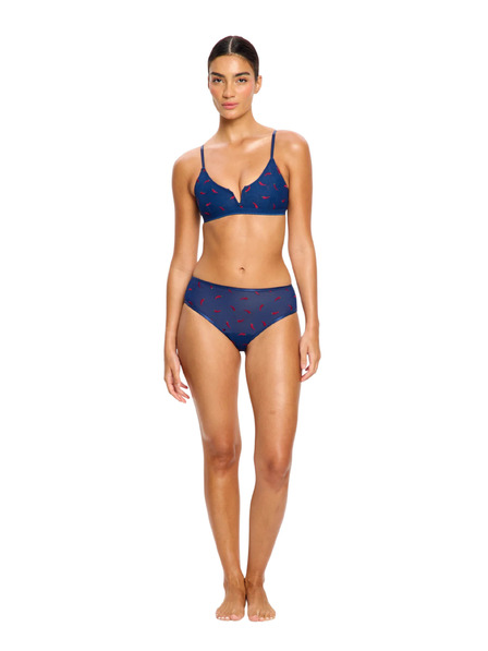 Modibodi Menstruační kalhotky Modibodi lntimates V Day Hi Waist Brief Moderate Navy Chilli