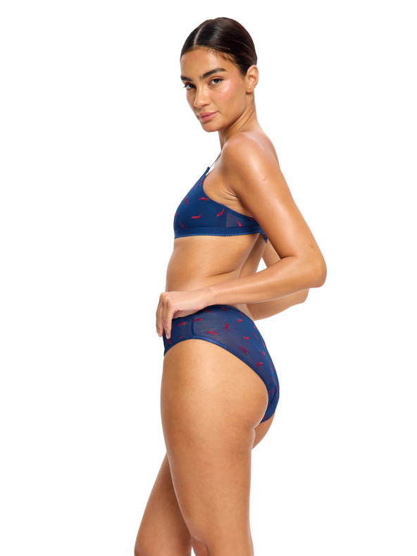 Modibodi Menstruační kalhotky Modibodi lntimates V Day Hi Waist Brief Moderate Navy Chilli