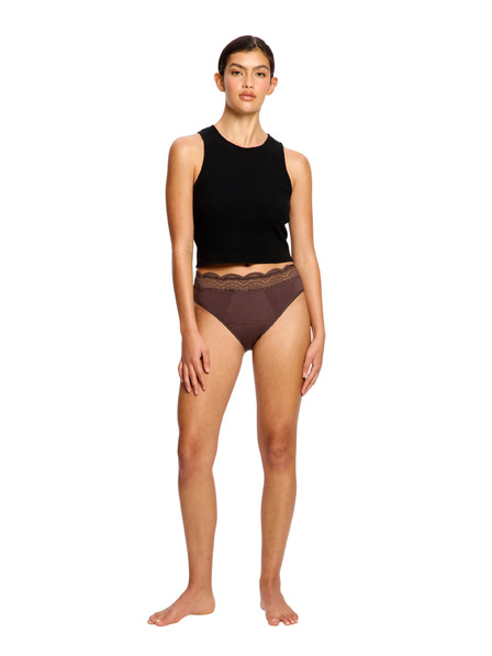 Modibodi Menstruační kalhotky Modibodi Sensual Hi Waist Bikini Super Mahogany