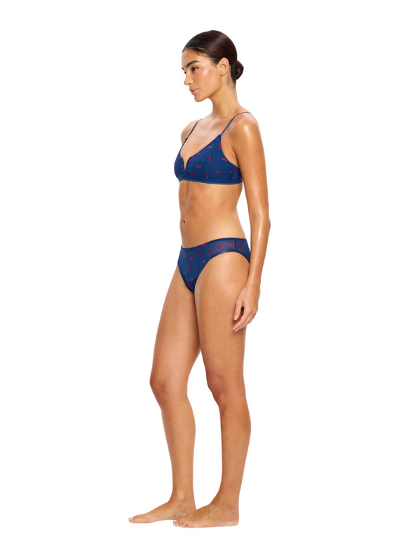 Modibodi Menstruační kalhotky Modibodi lntimates V Day Cheeky Brief Light Navy Chilli