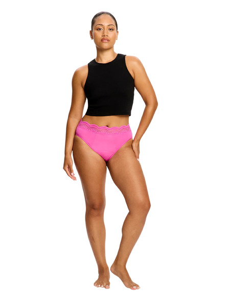 Modibodi Menstruační kalhotky Modibodi Sensual Hi Waist Bikini Super Electric Fuchsia