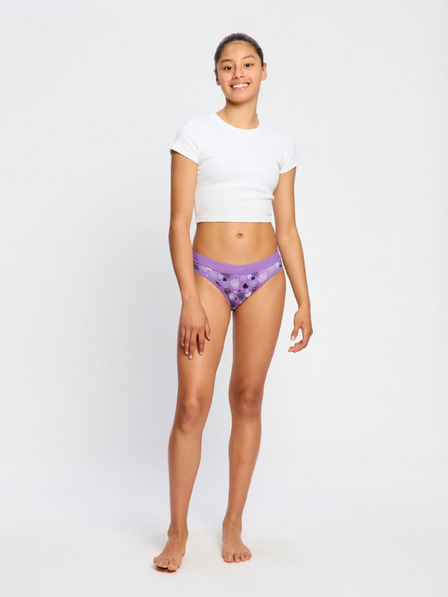 Modibodi Dívčí menstruační kalhotky Modibodi Teen Hipster Bikini Super Wicked Web Purple