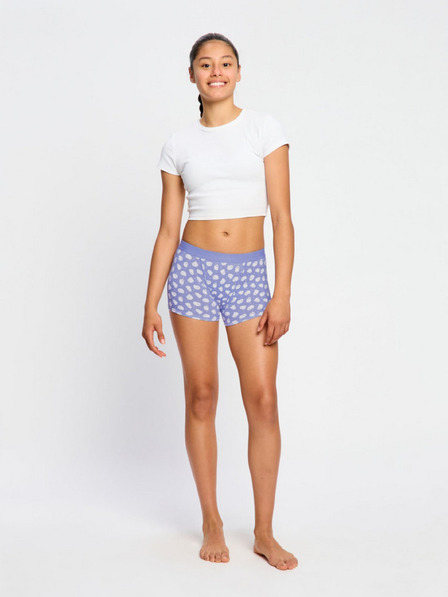 Modibodi Dívčí menstruační kalhotky Modibodi Teen Hipster Boyshort Moderate Giggly Ghost Blue