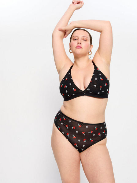 Modibodi Menstruační kalhotky Modibodi Intimates V Day Hi Waist Brief Moderate-Heavy Black Rose