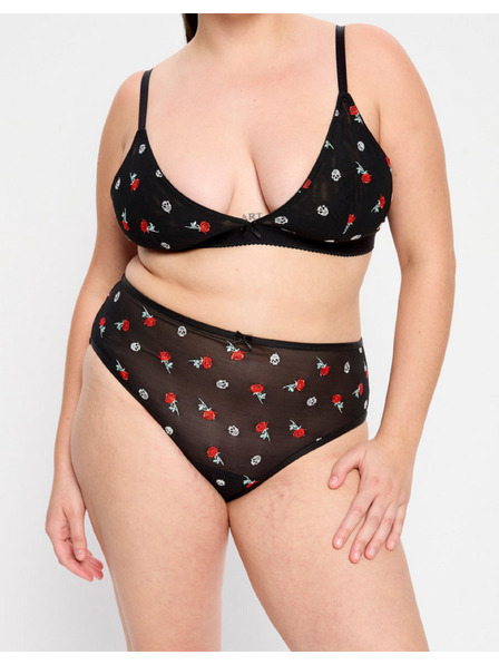 Modibodi Menstruační kalhotky Modibodi Intimates V Day Hi Waist Brief Moderate-Heavy Black Rose