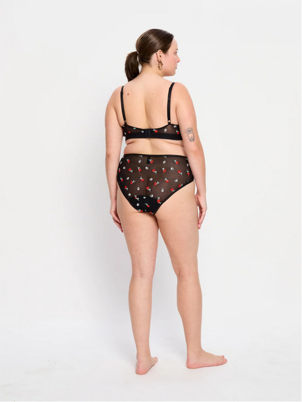 Modibodi Menstruační kalhotky Modibodi Intimates V Day Hi Waist Brief Moderate-Heavy Black Rose