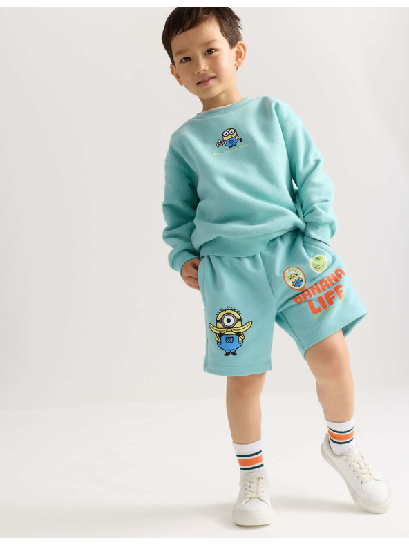 Marks & Spencer Mikina s grafikou Minions™ s vysokým obsahem bavlny (2–8 let) Marks & Spencer zelená
