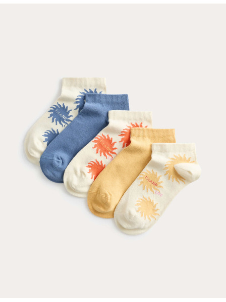 Marks & Spencer Krátké ponožky Trainer Liners™ s vysokým podílem bavlny, 5 párů v balení (6 malé – 7 velké) Marks & Spencer smetanová