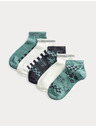 Marks & Spencer Krátké ponožky Trainer Liners™ Gaming, 5 párů v balení (6 malé – 7 velké) Marks & Spencer zelená