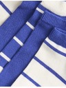 Marks & Spencer Pruhované krátké ponožky Trainer Liners™, sada 5 párů (6 malé – 7 velké) Marks & Spencer modrá