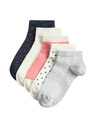 Marks & Spencer Pruhované krátké ponožky Trainer Liners™ s vysokým podílem bavlny, sada 5 párů Marks & Spencer modrá