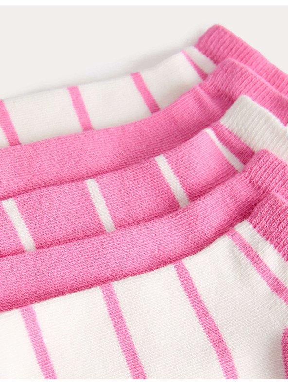Marks & Spencer Krátké ponožky Trainer Liners™ s proužky a vysokým podílem bavlny, 5 párů v balení (6 malé – 7 velké) Marks & Spencer modrá