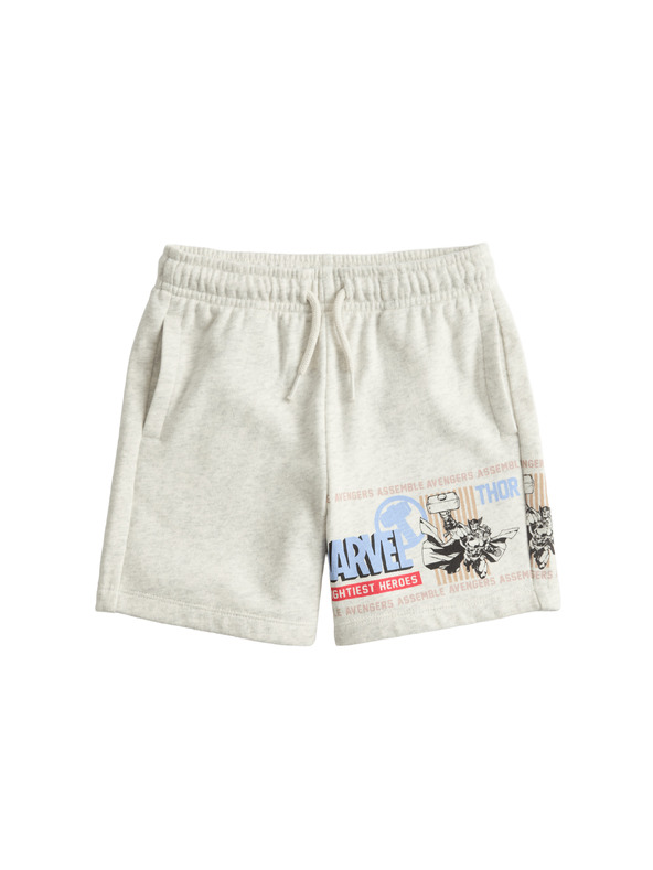 Marks & Spencer Teplákové šortky Marvel™ s vysokým podílem bavlny (2–10 let) Marks & Spencer šedá