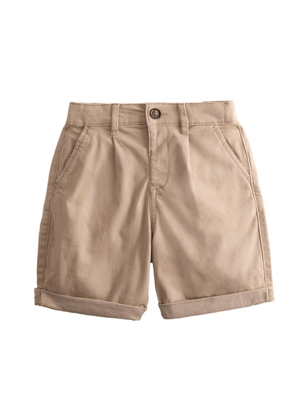 Marks & Spencer Plisované chino šortky s vysokým podílem bavlny (2–10 let) Marks & Spencer smetanová