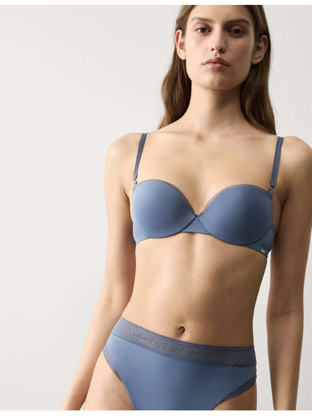 Marks & Spencer Balkonová podprsenka push-up Boston z mikrovlákna s kosticemi Marks & Spencer modrá