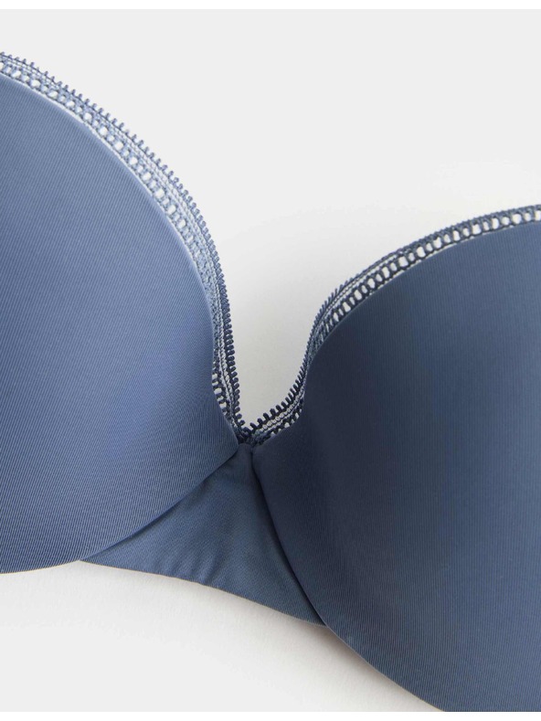 Marks & Spencer Balkonová podprsenka push-up Boston z mikrovlákna s kosticemi Marks & Spencer modrá
