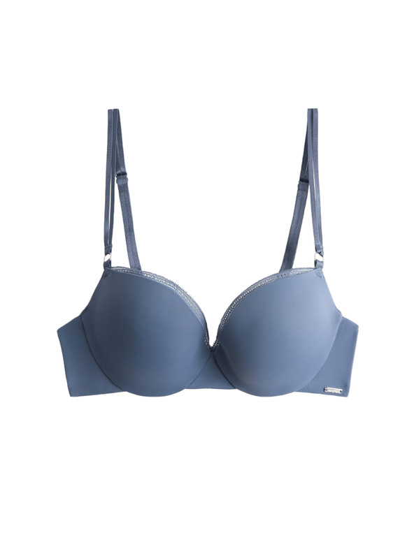 Marks & Spencer Balkonová podprsenka push-up Boston z mikrovlákna s kosticemi Marks & Spencer modrá