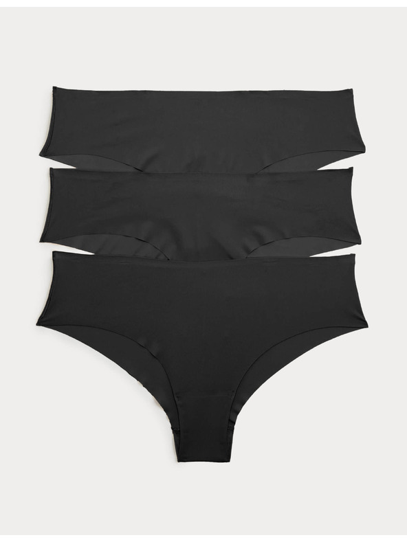 Marks & Spencer Sada 3 ks kalhotek s nízkým pasem Body Invisibles™ bez VPL Marks & Spencer černá